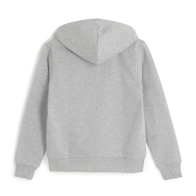 MIST N FOGG Cotton Blend Boys & Girls Hooded Sweater - White Melange - Image 2