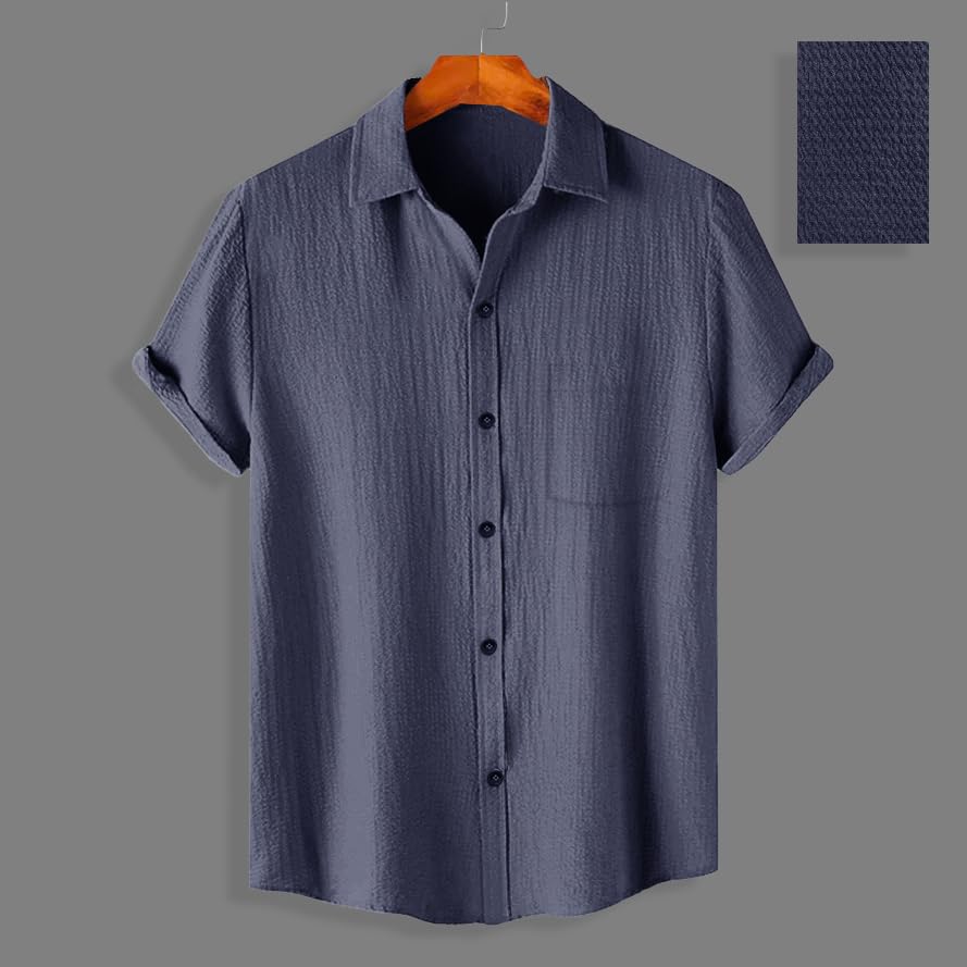 Pinkmint Men's Solid Shirt - Grey - Image 4