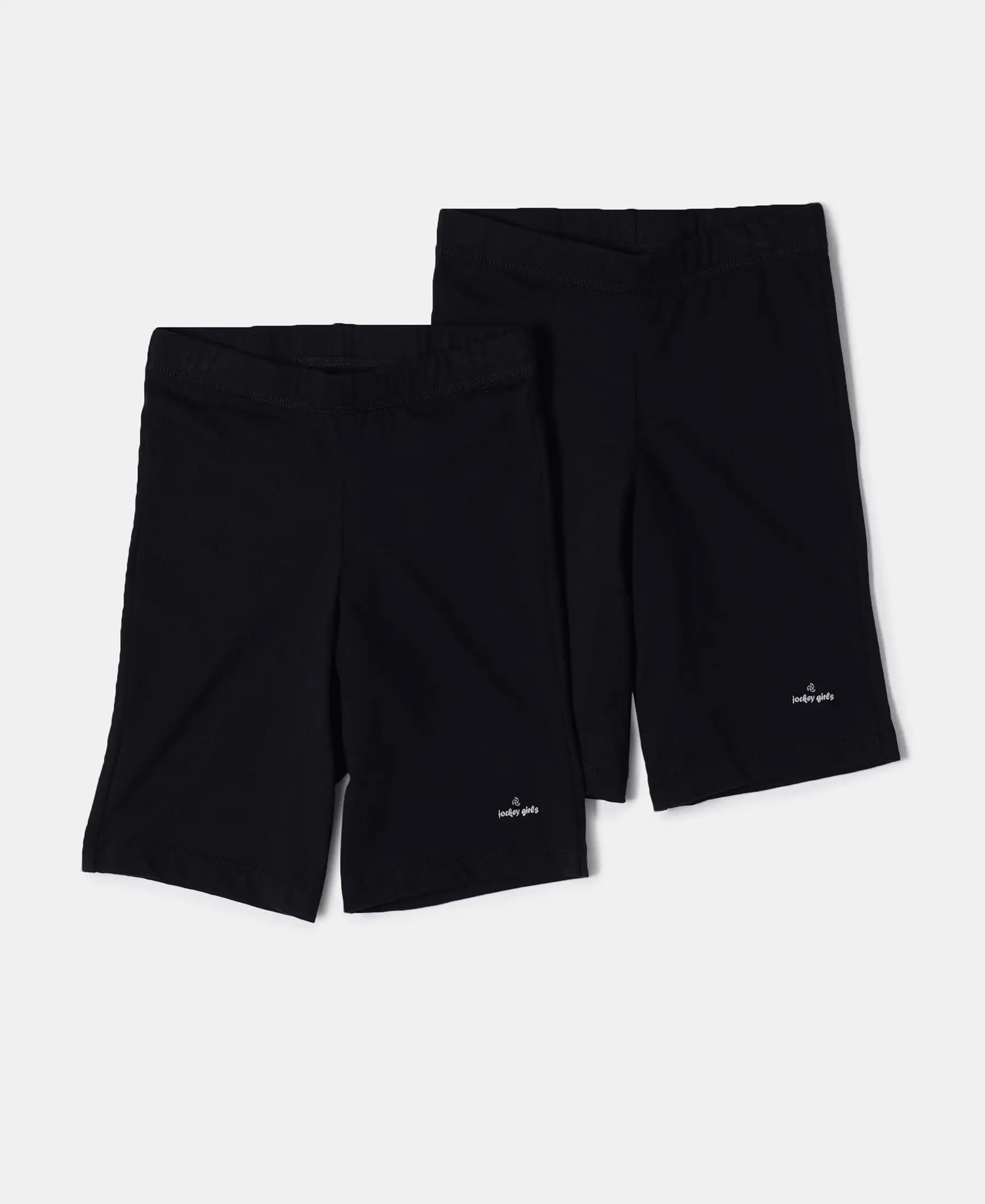 Jockey Girl's Cotton Stretch Shorties - Black - Image 5