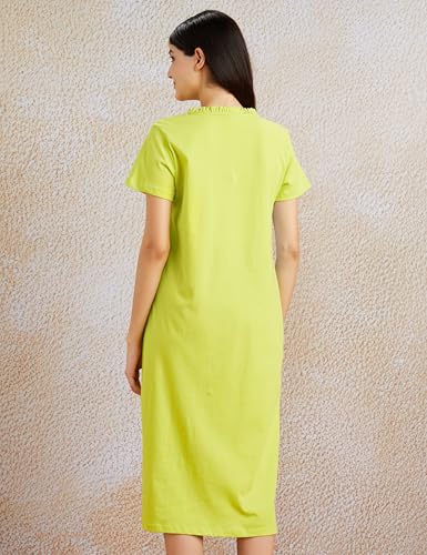Symbol Women Cotton Calf Length Nighty - Image 2