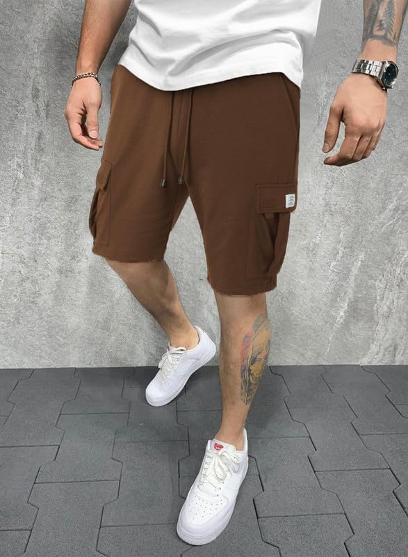 Q RIOUS Mens Casual Cotton Sweat Shorts - Image 3
