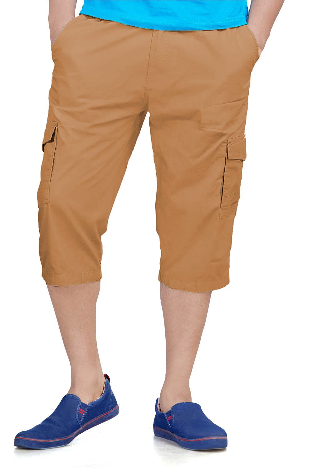 0-DEGREE Men's Camel Cargo Shorts