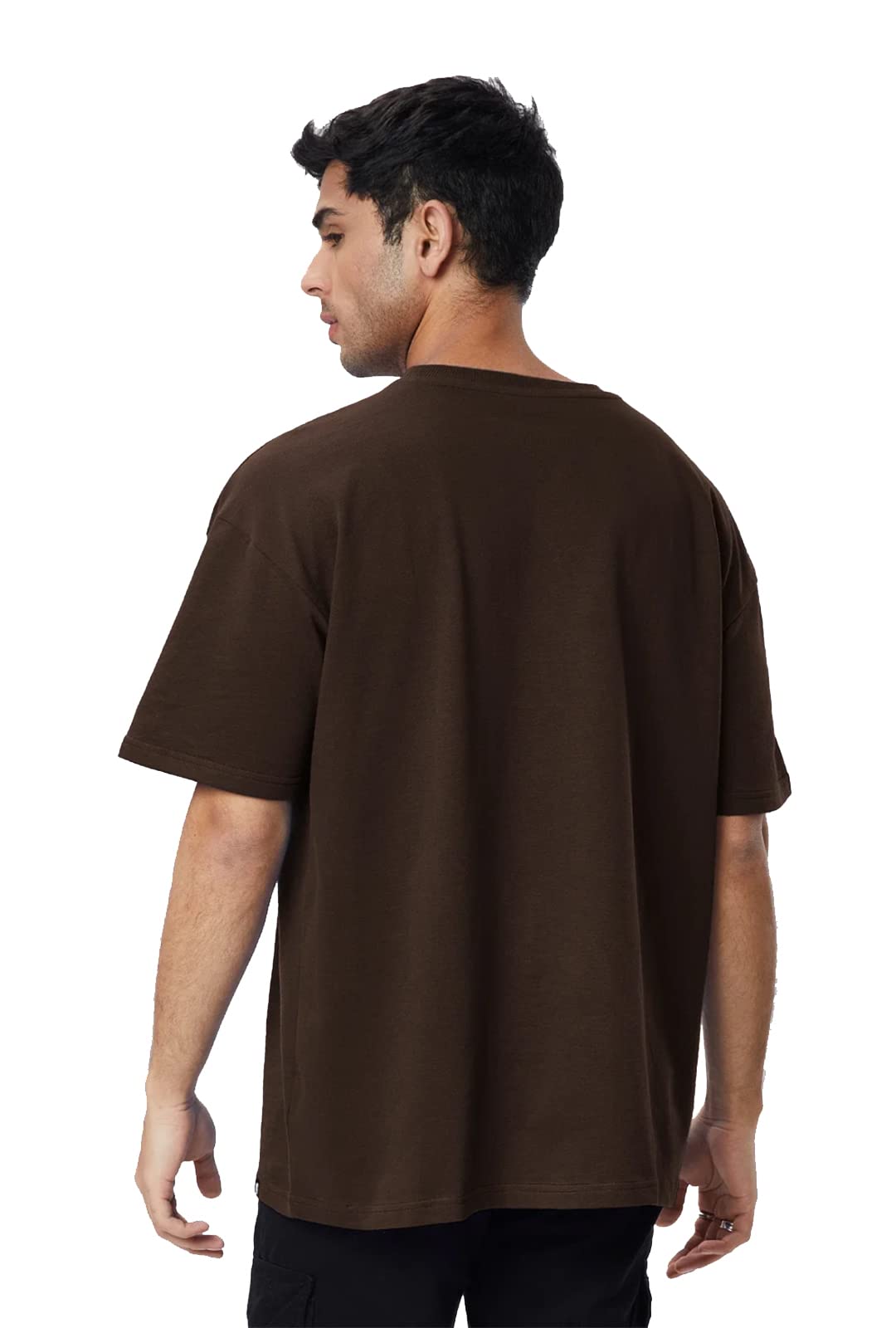 LEOTUDE Men's Brown Printed T-Shirt - Image 2