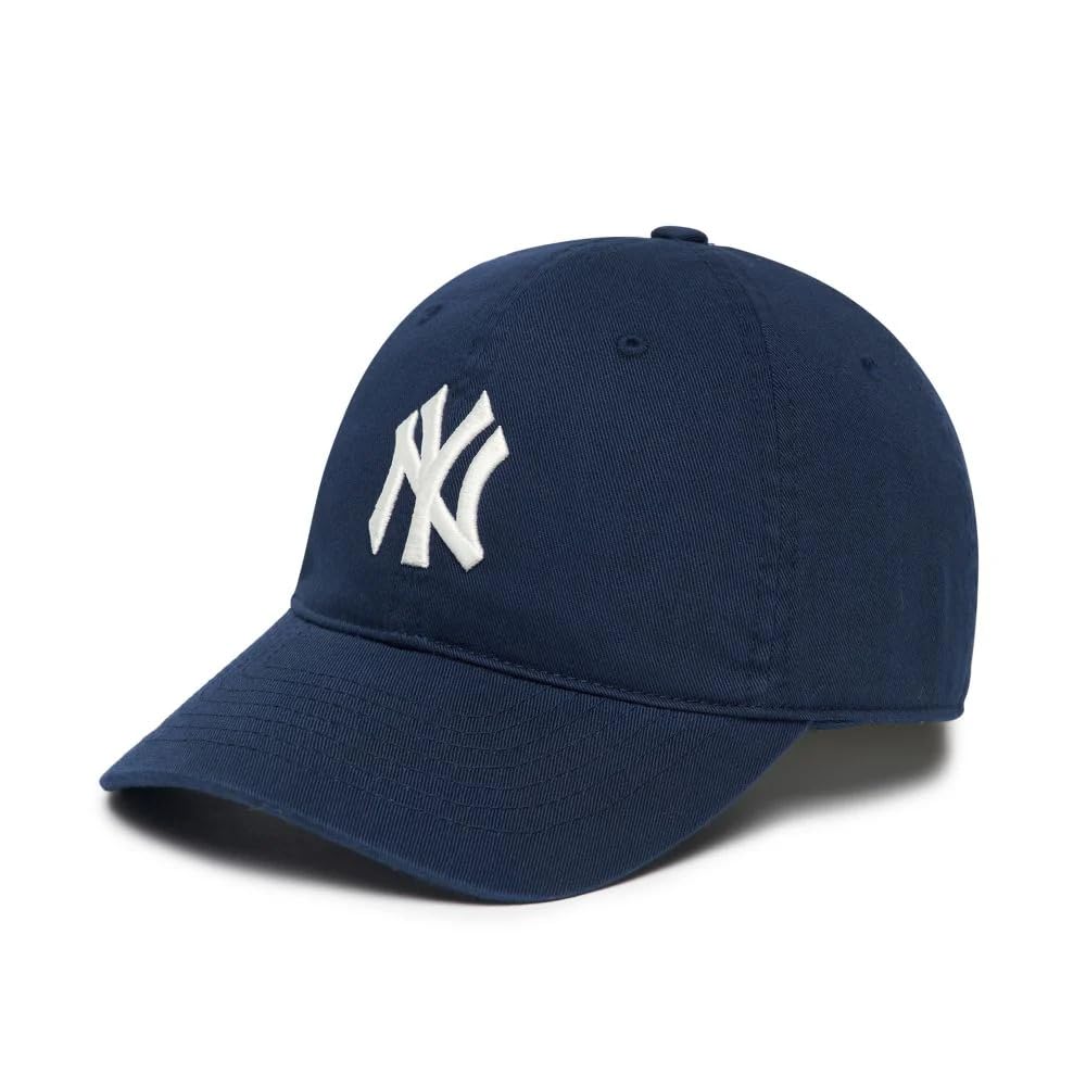 lowercase Unisex Cotton NY Baseball Cap - Navy White