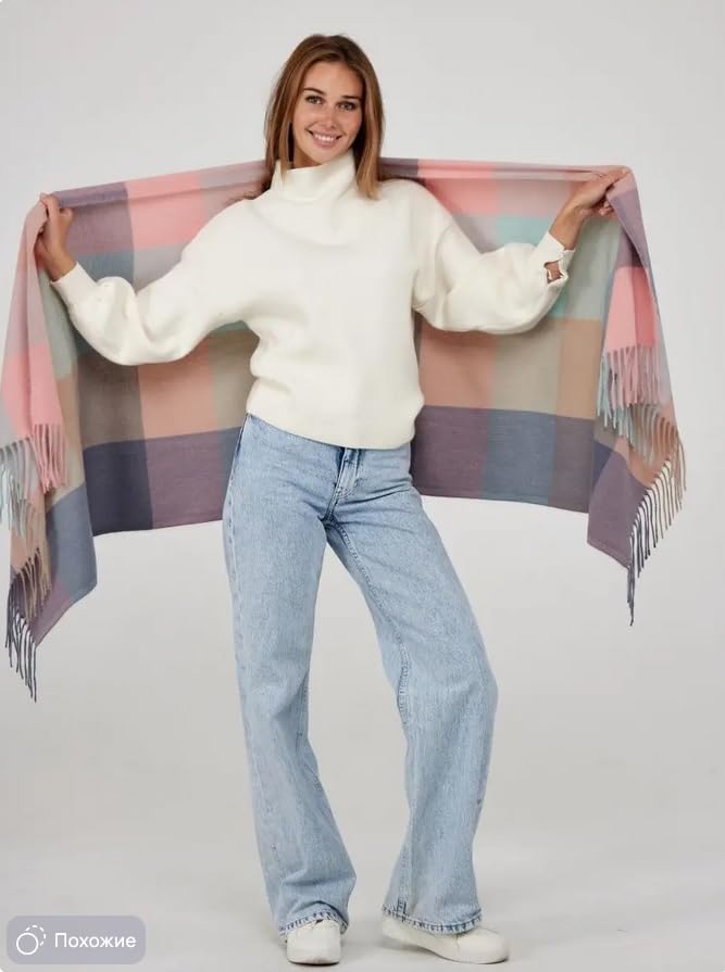 Alexvyan Women's Winter Green Multicolor Woolen Shawls - Image 2