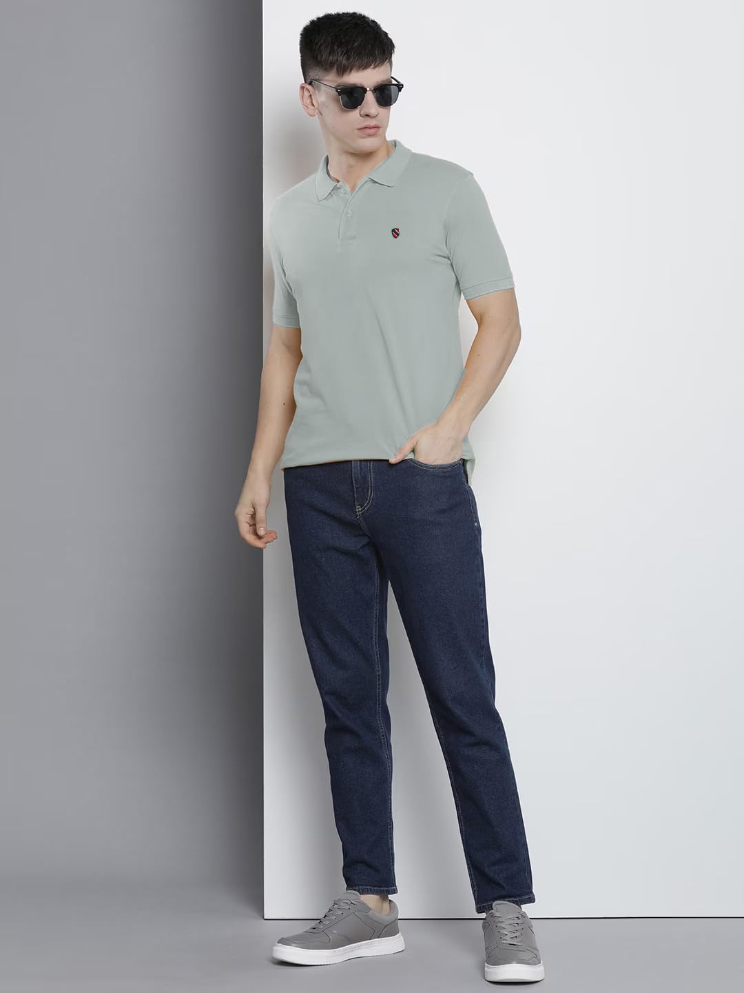 Merriment Men's Grey Polo T-shirt - Image 4