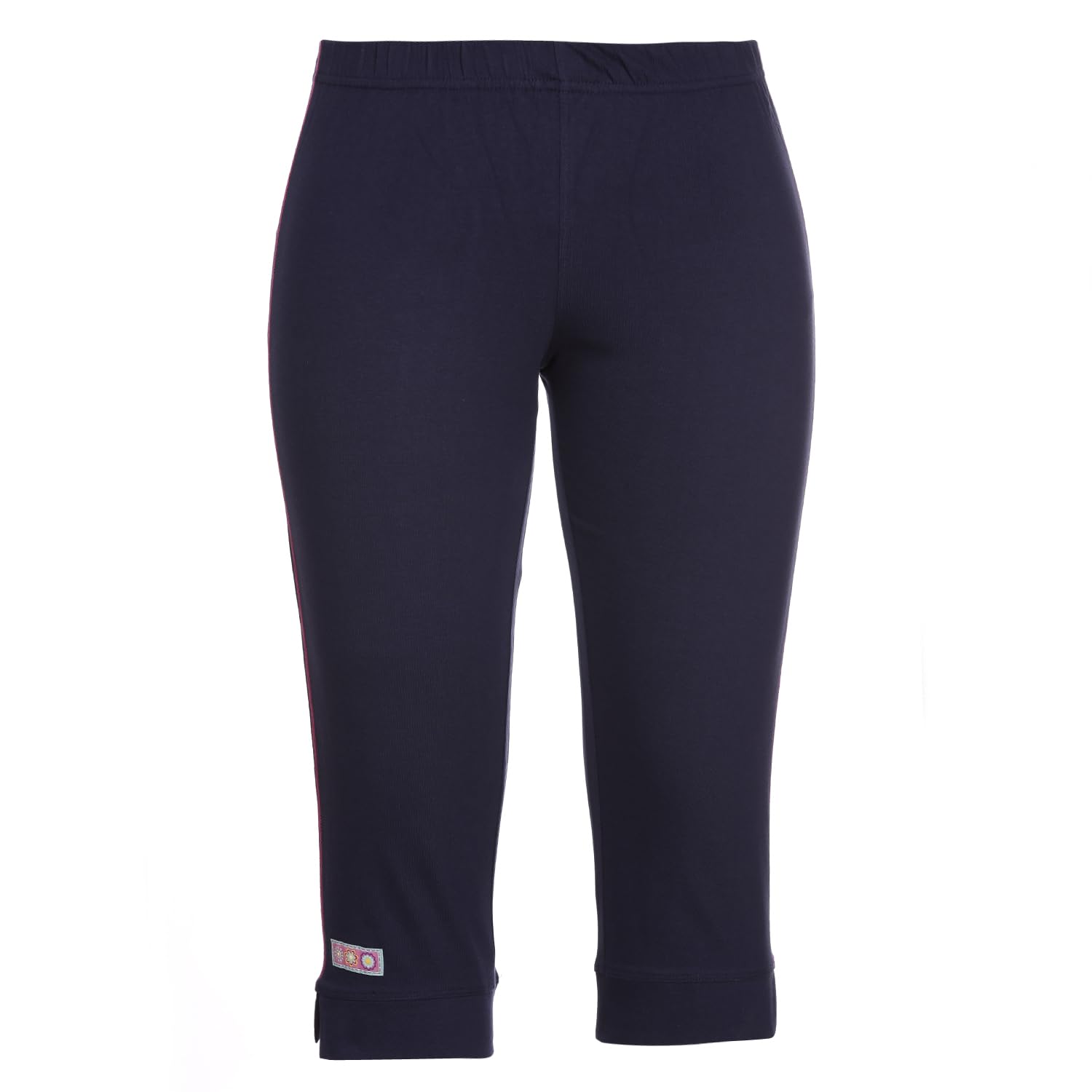OCEAN RACE Navy Blue Cotton Capri Pants for Women - Image 2