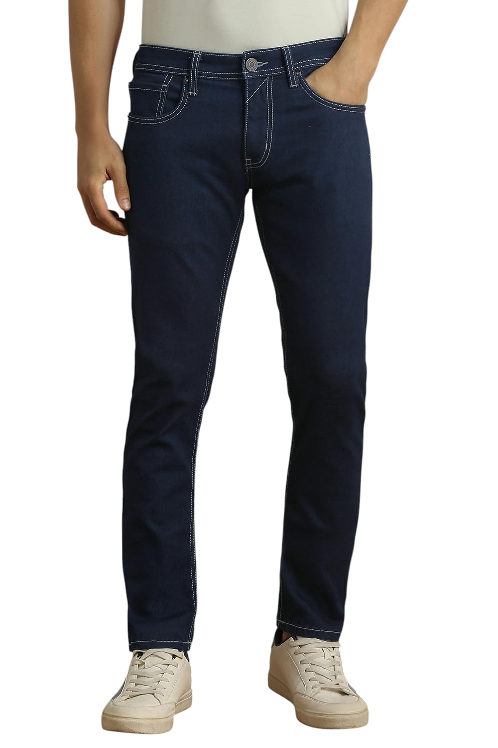 Peter England Men's Navy Skinny Jeans