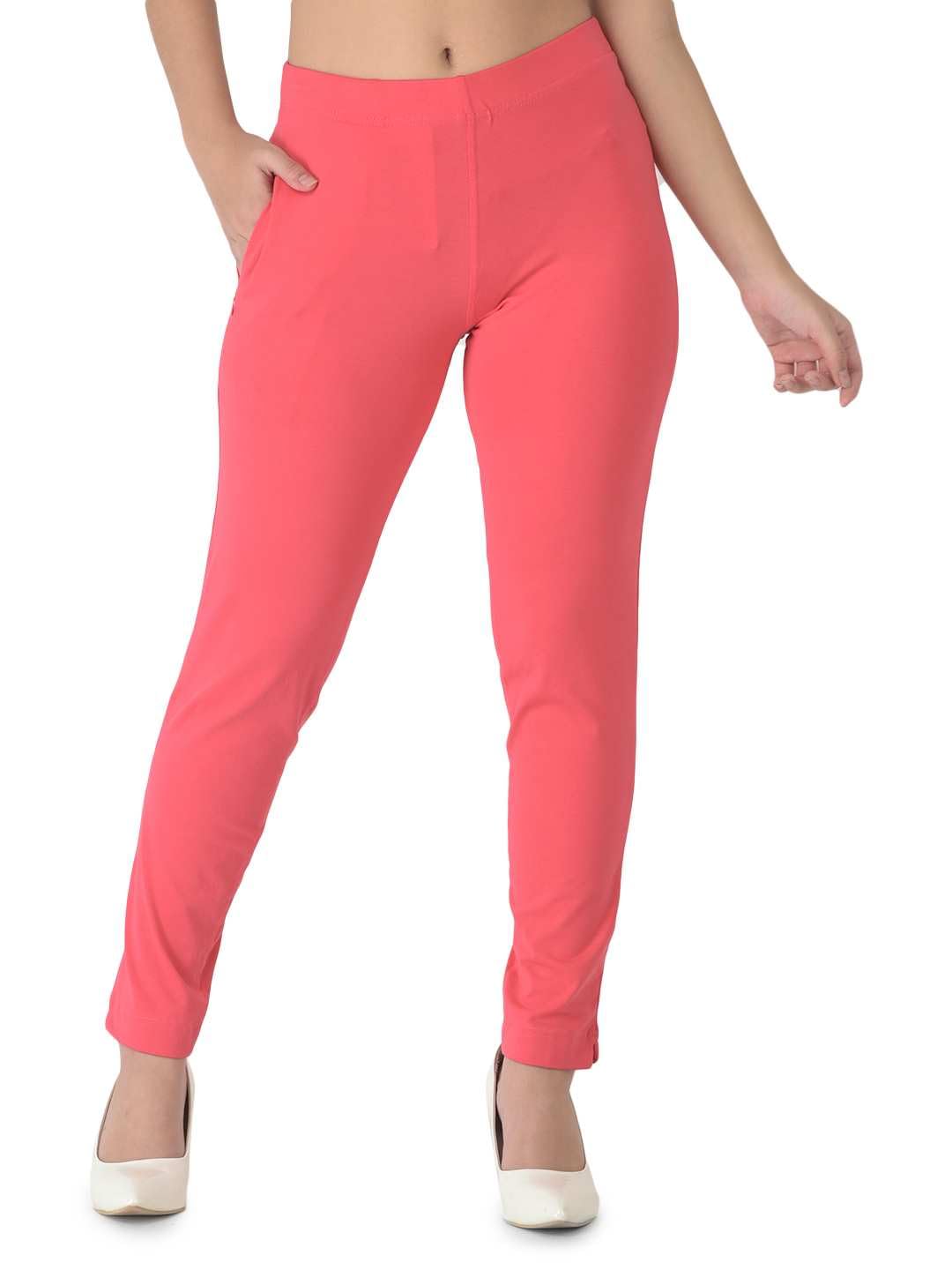 Dollar Missy Women's Solid Kurti Pant - Pink