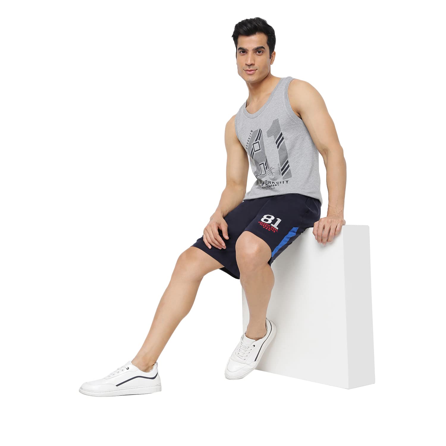 Van Heusen Men Knit Shorts - Cotton Rich - Image 4