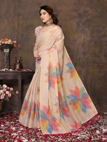 Yashika Women's Floral Chandheri Saree - Image 3