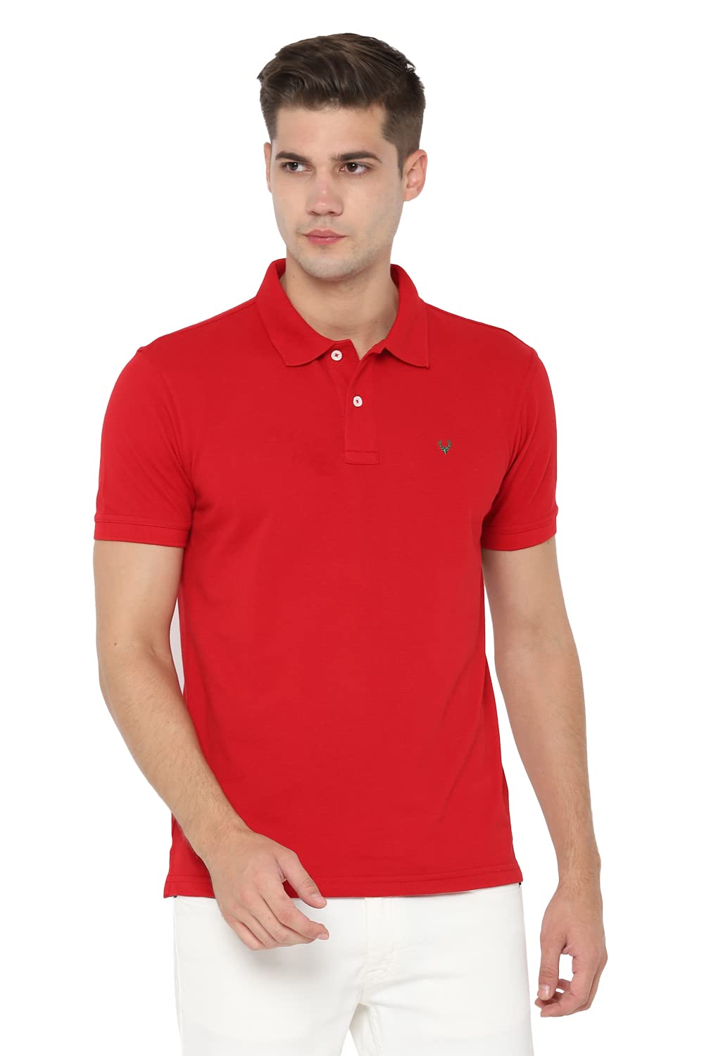 Allen Solly Men Tango Red Polo T-Shirt