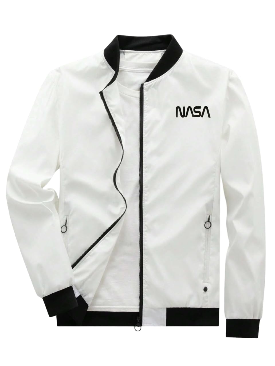 JVX Men's White Bomber Jacket