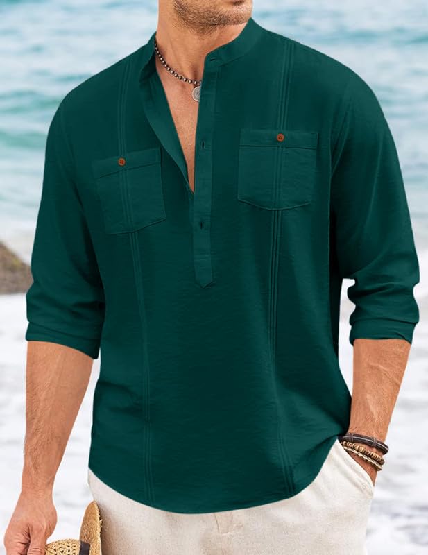 Macsivo Men's Green Cotton Blend Kurta - Image 3