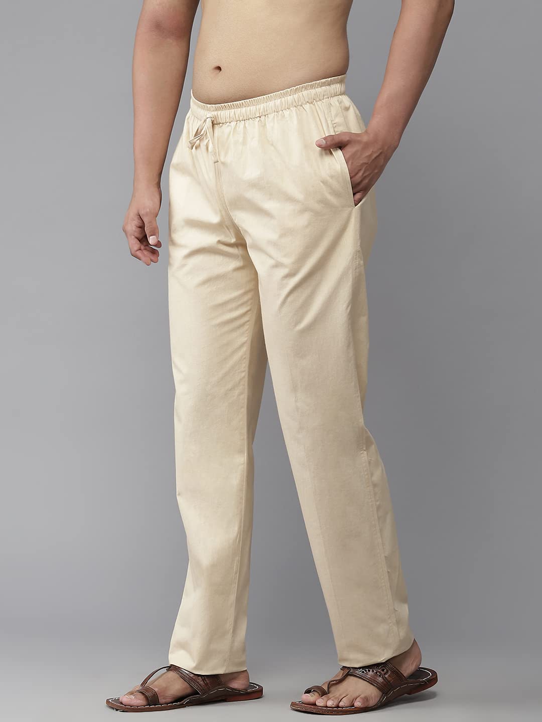 See Designs Men Pyjama - Brown Beige Cotton - Image 2