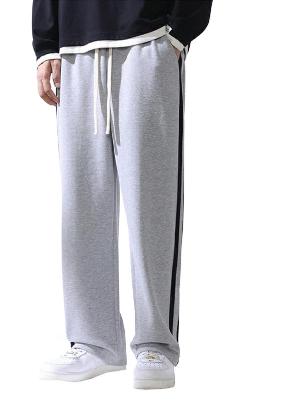 NETCLICK Men's Grey Track Pants