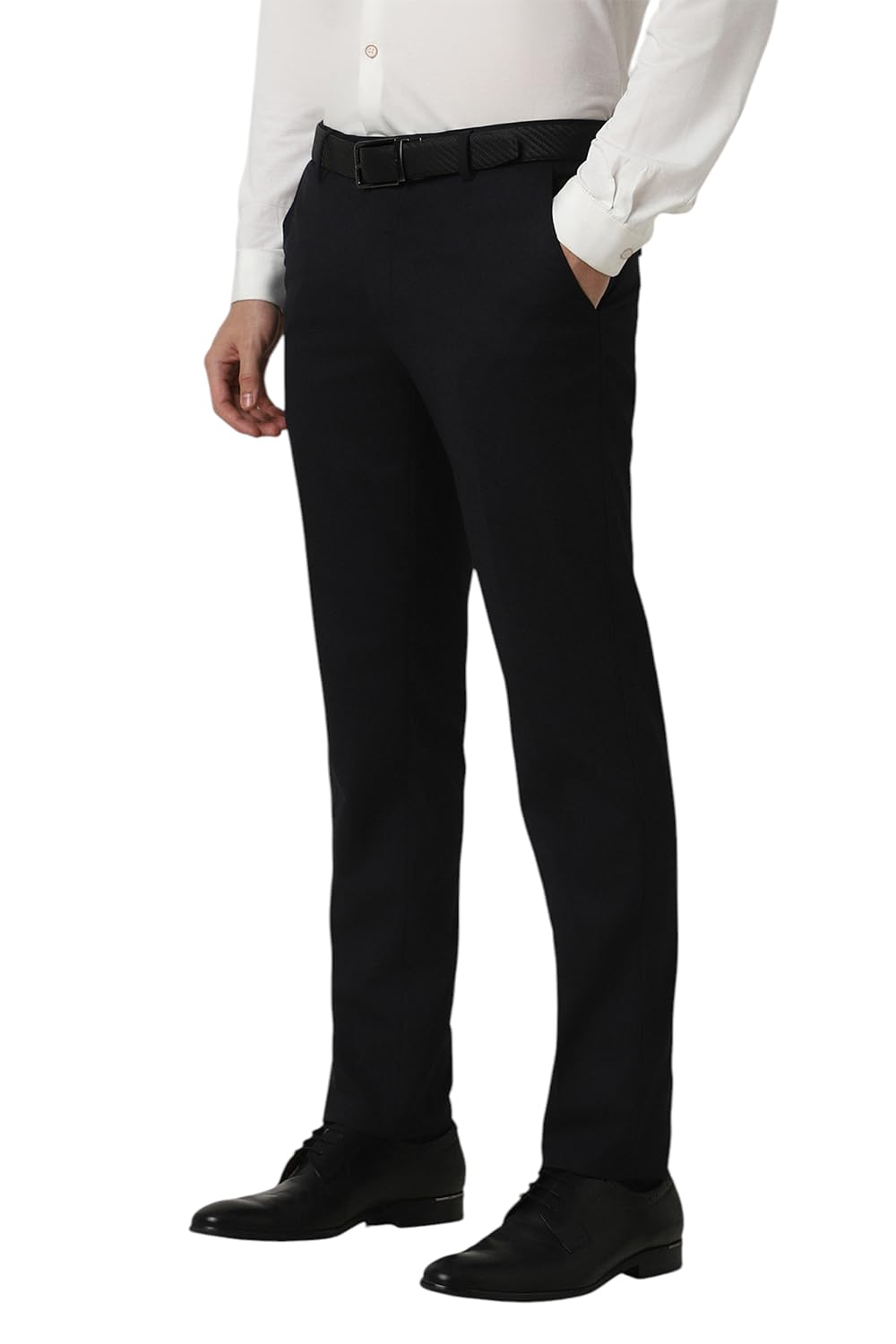 Peter England Men's Black Formal Trousers - Image 2