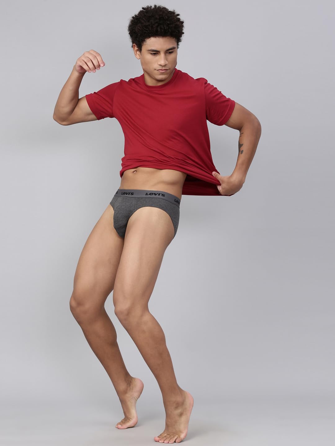 Levi's Men's Cotton Briefs - Grey - Image 5