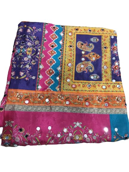 Authentic Choice Fashion Mirror Worked Dupatta - Multicolored