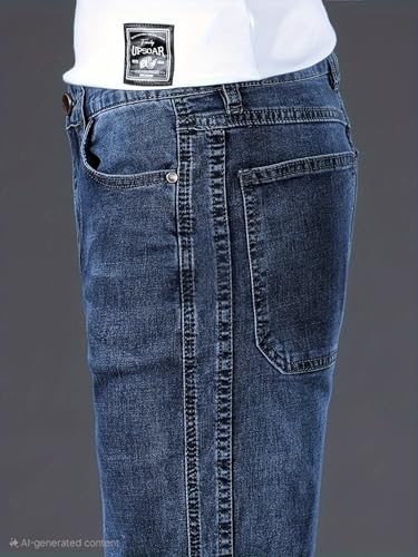 URBAN POCKETS Men's Classic Straight Fit Jeans - Image 3