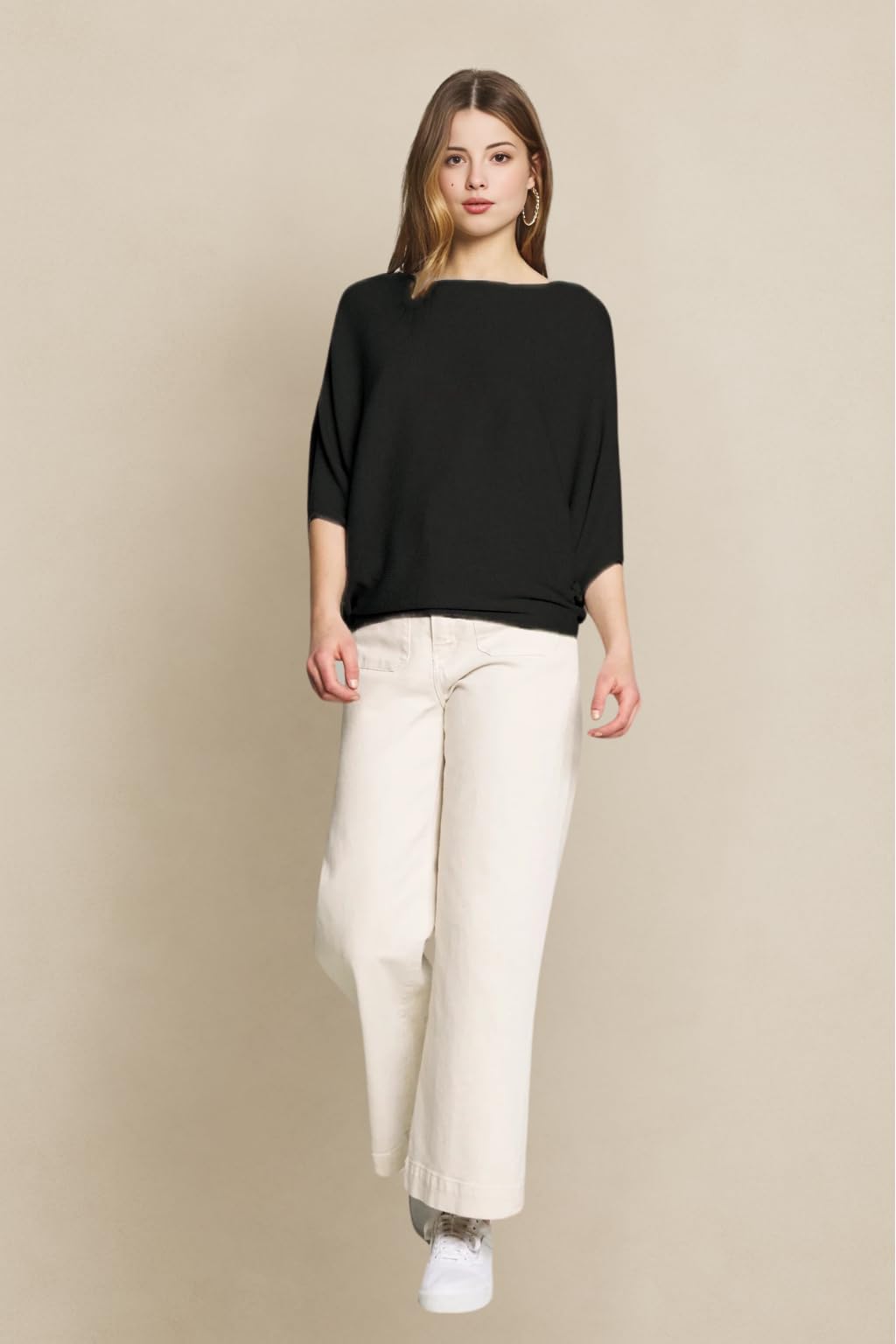 Nachu Royal Blue Batwing Sleeve Top for Women - Image 2