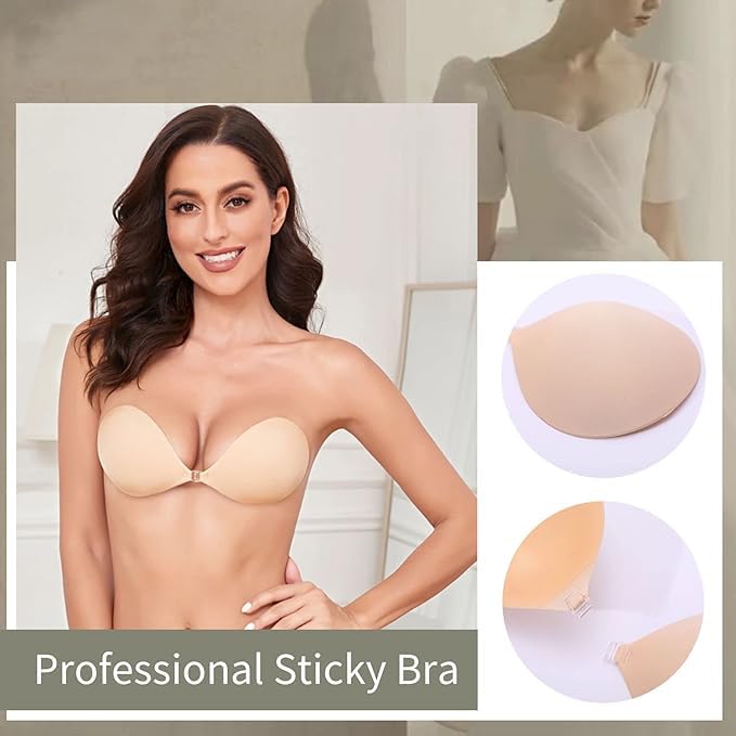 DClub Strapless Sticky Bra for Women - Skin - Image 3
