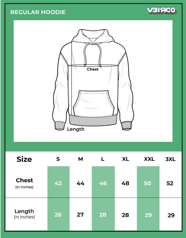 Veirdo Men's Beige Cotton Fleece Hoodie - Image 3