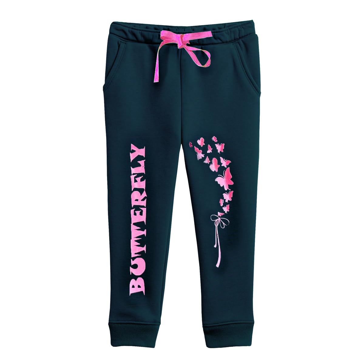 Kuchipoo Girls Mid-Rise Cotton Track Pants - Multi-Colored - Image 4