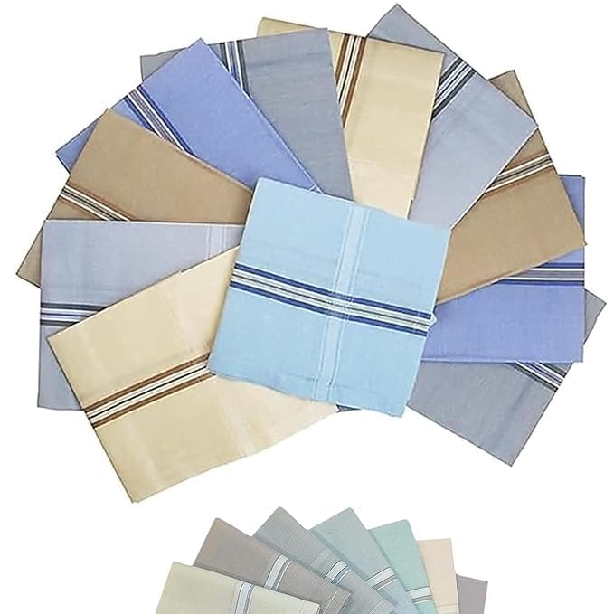 Romberso Men's Cotton Handkerchiefs - Multi-Color