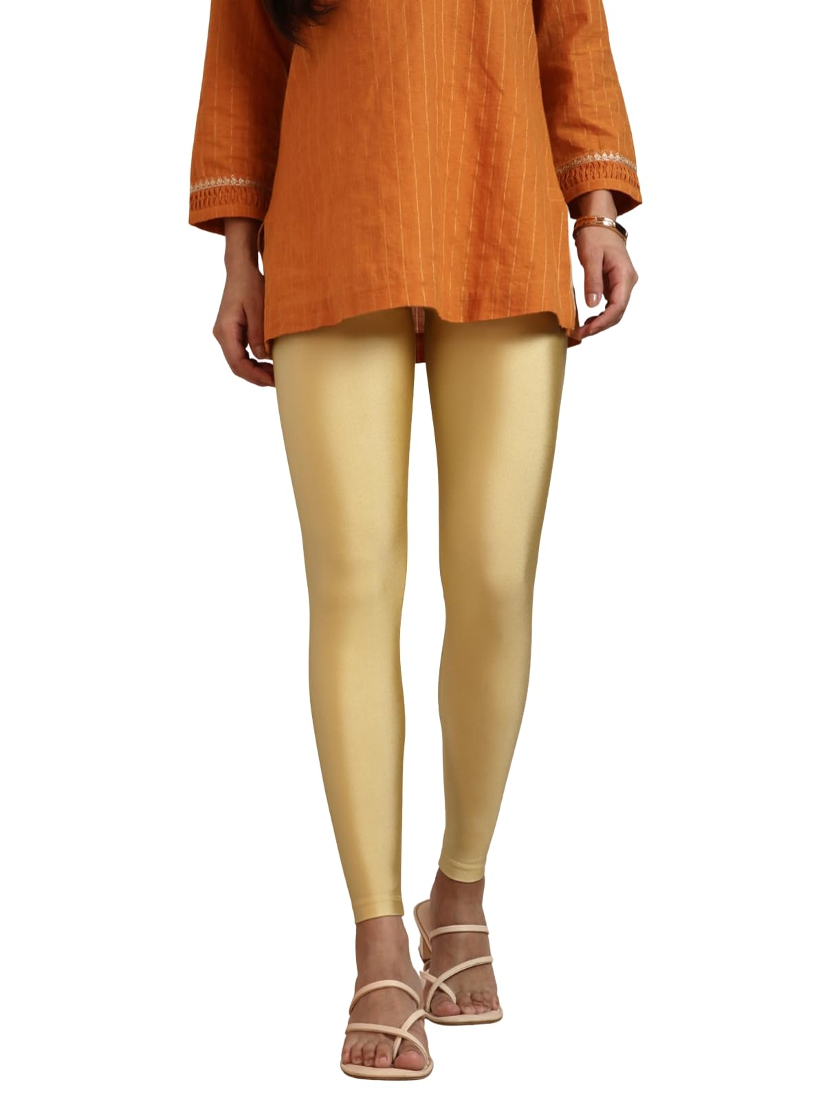 TWIN BIRDS Ankle Length Shimmer Leggings