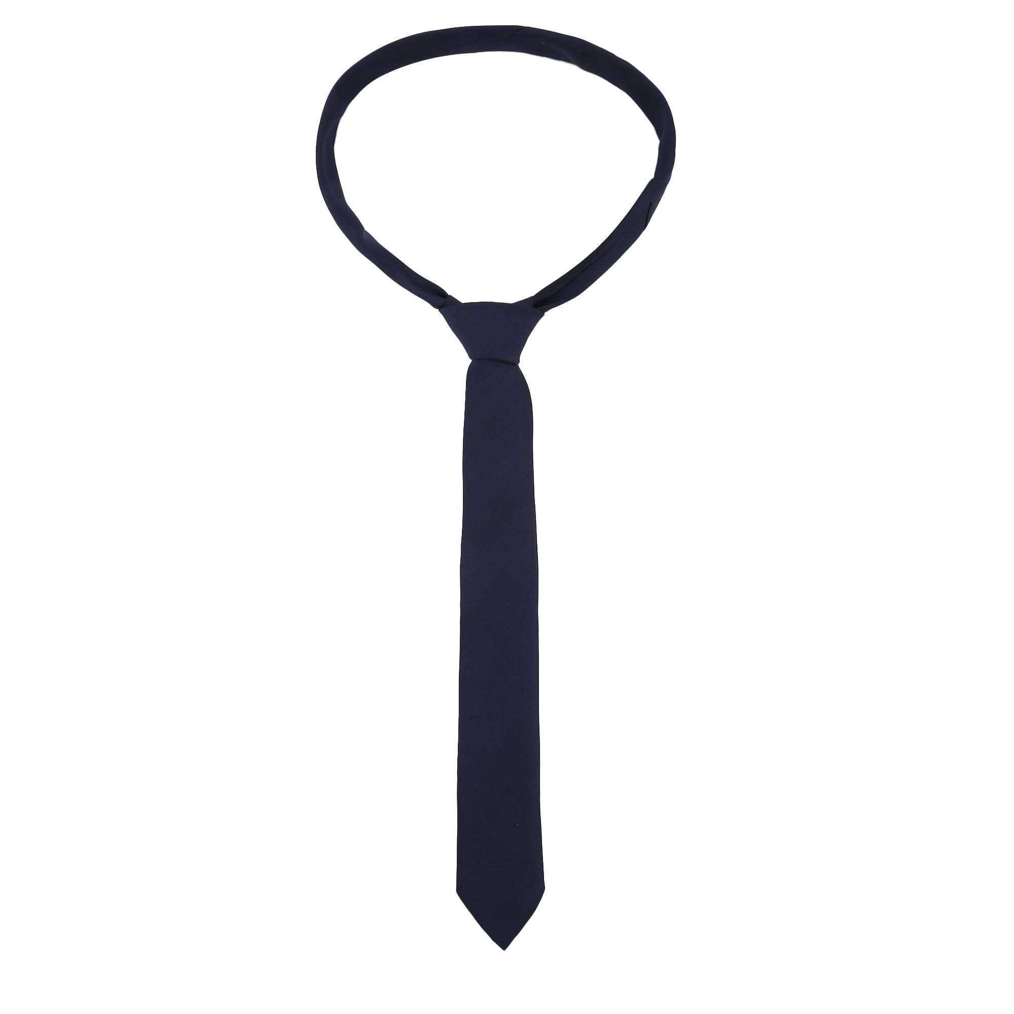 Bureaucrat Men's Plaid Necktie - Black Navy Blue Red - Image 5