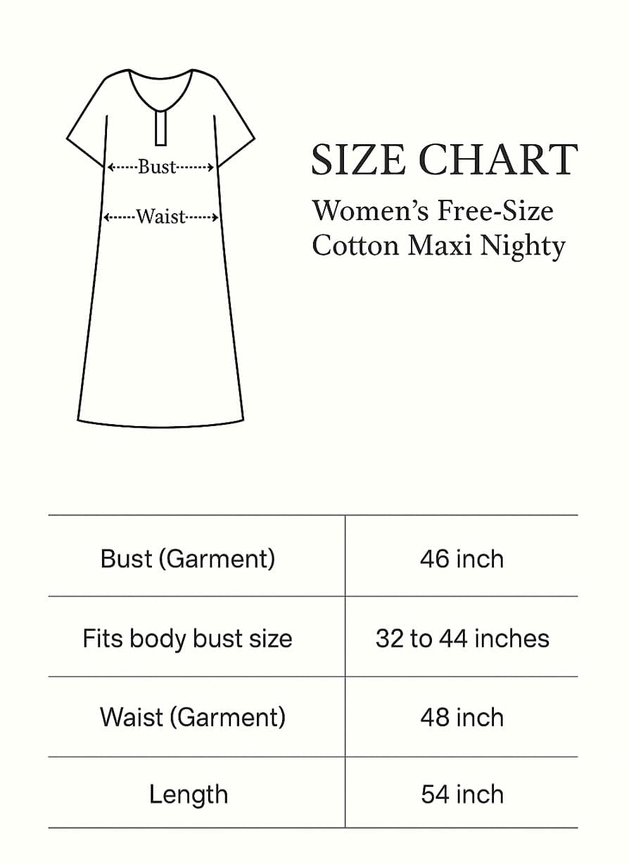 Cotton Maxi Nighty Dress for Women - Dark Pink - Image 4