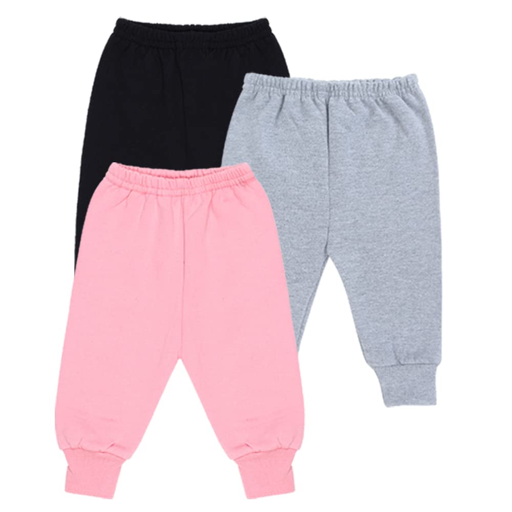 Baby Winter Fleece Leggings - Soft Pink Grey Black