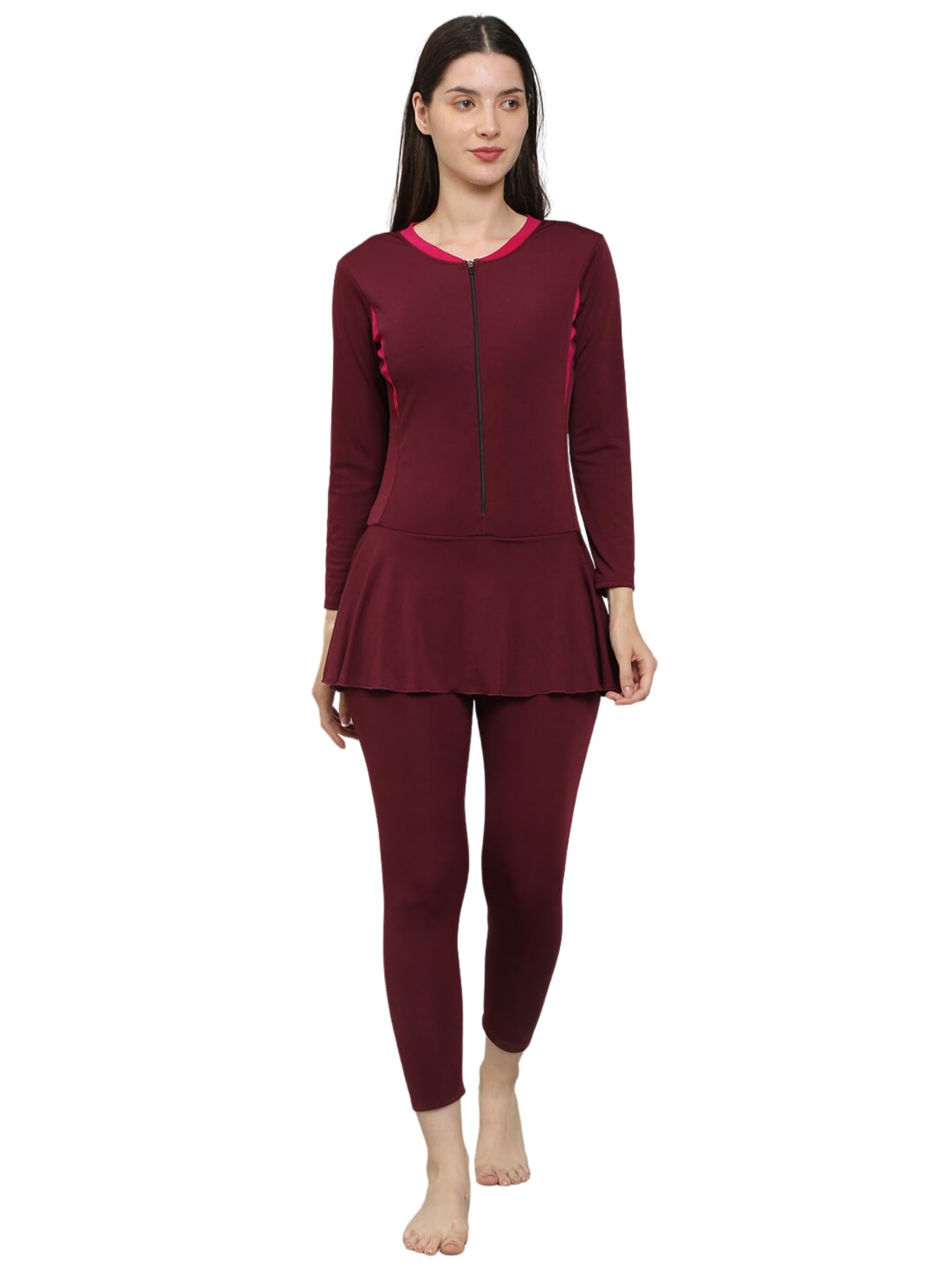 MEGASKA Women Color Block Swimsuit