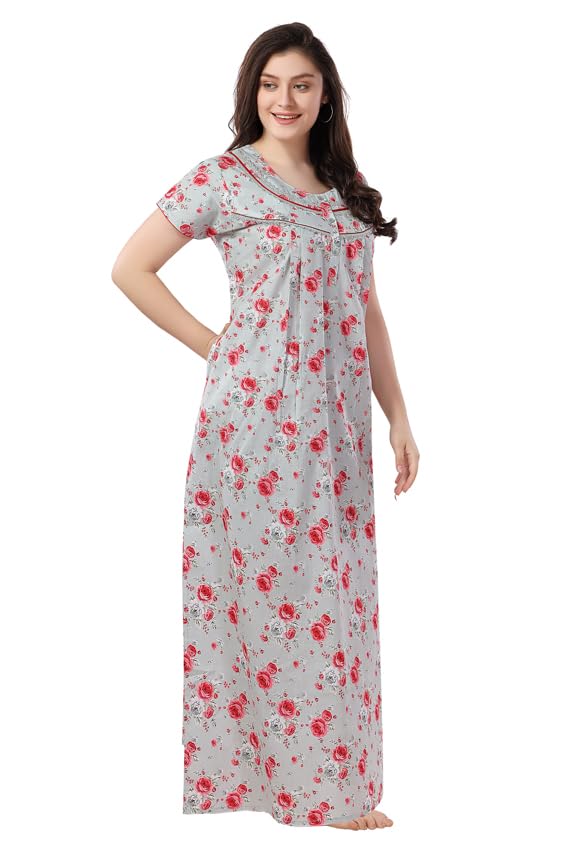 Soulemo Pista Cotton Maxi Nighty for Women - Image 5