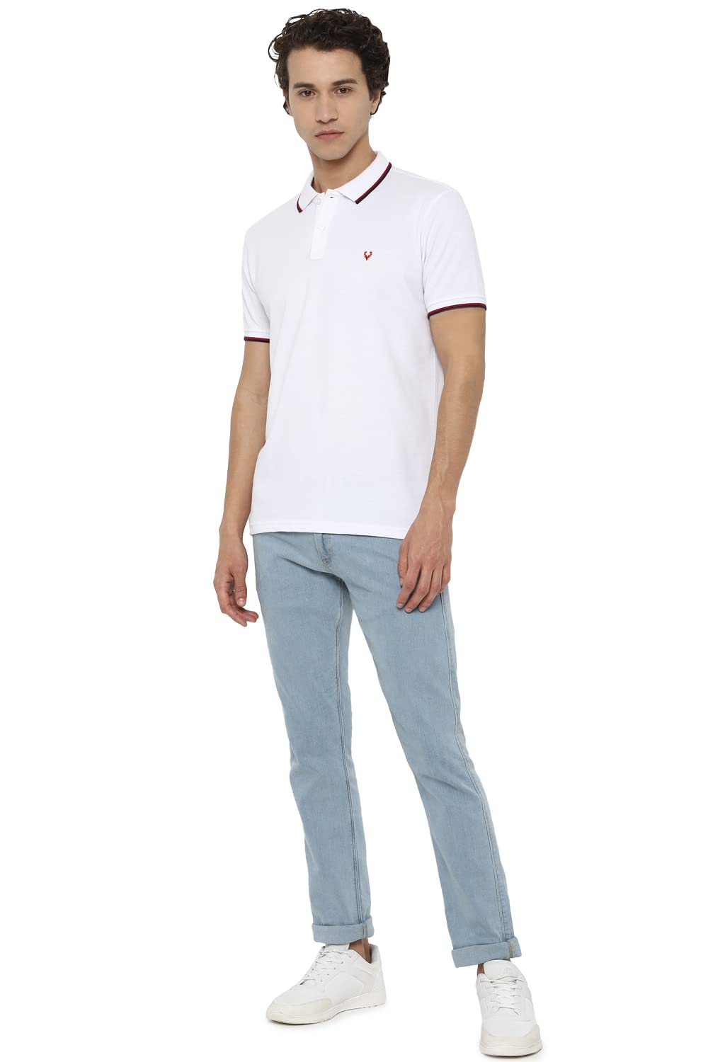 Allen Solly Men's Plain Polo - White - Image 5