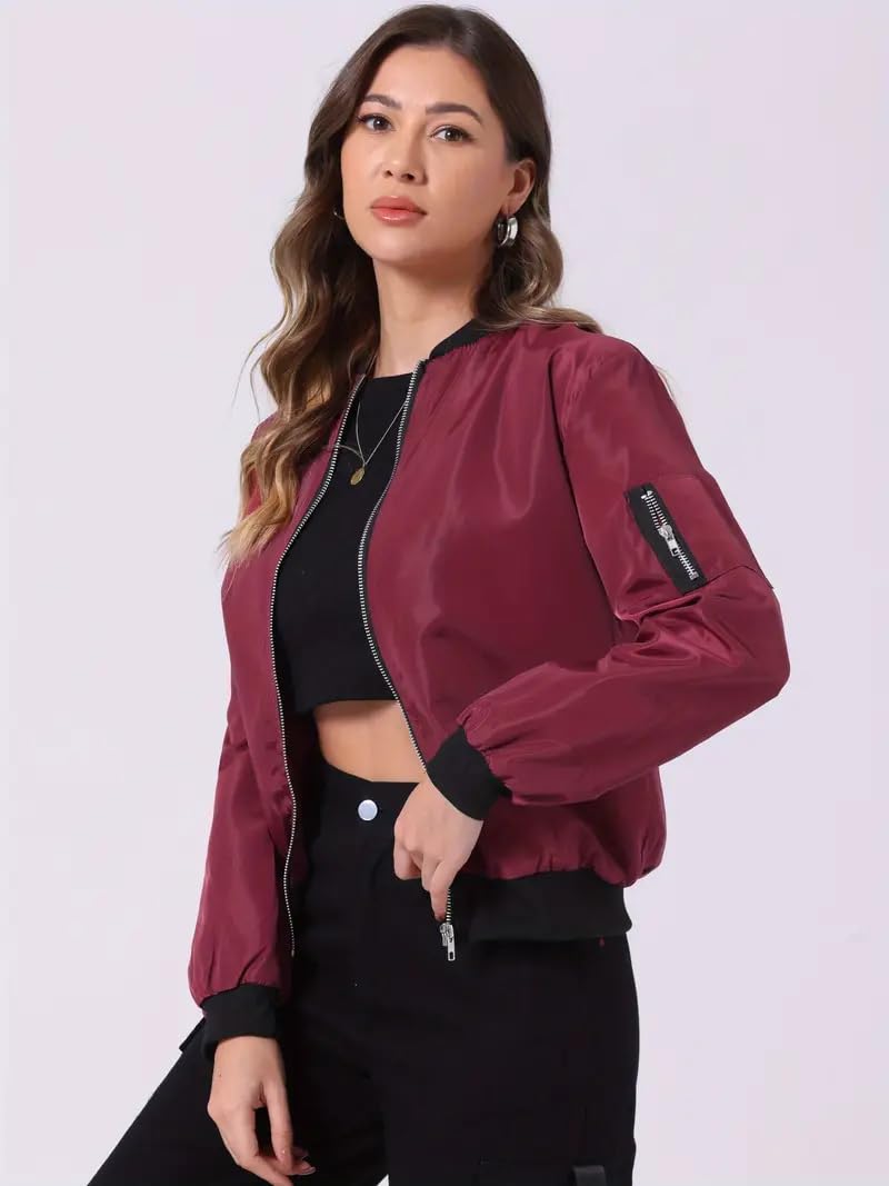 TAGAS Women's Solid Bomber Jacket - Image 2