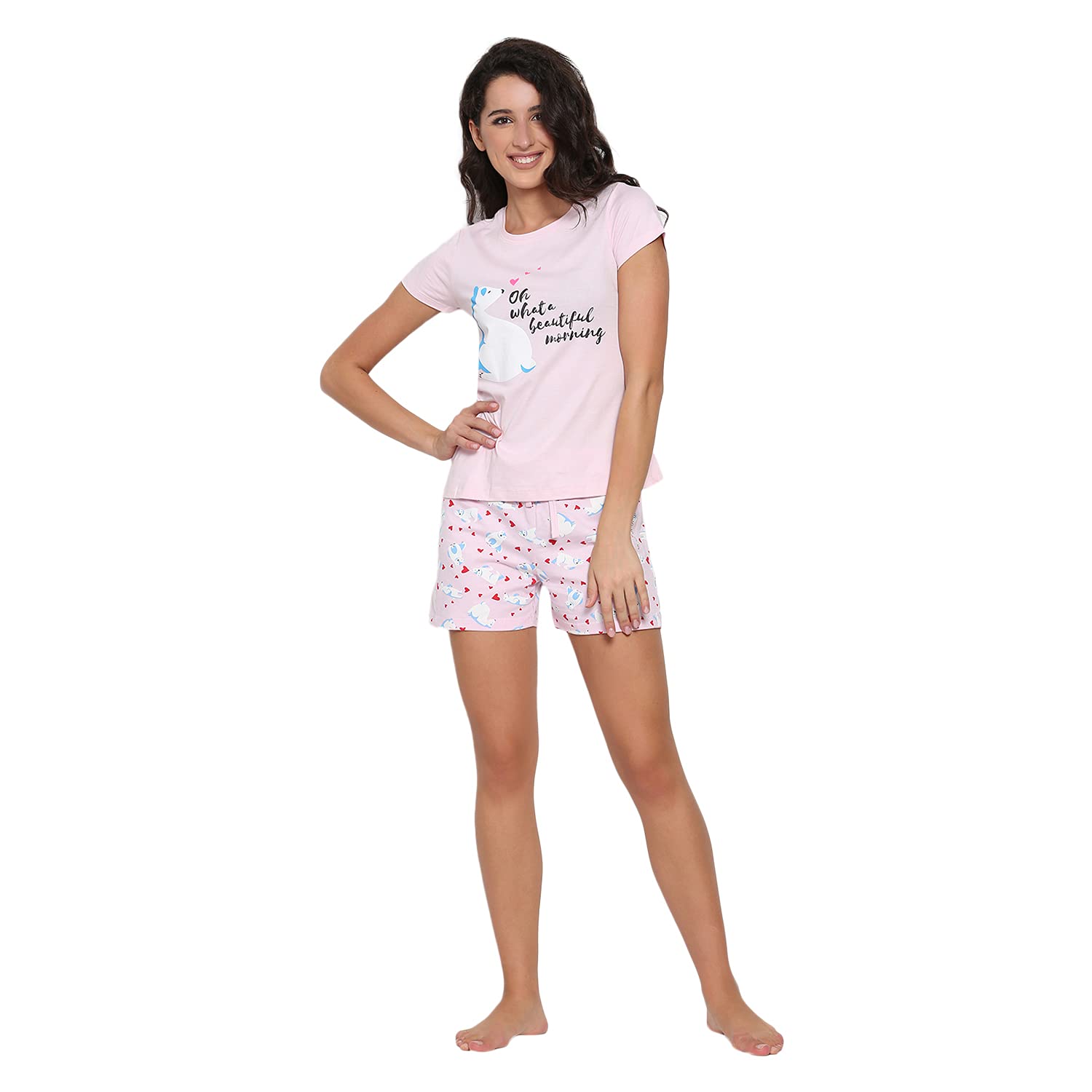 Real Basics Women's Cotton Printed Pajama Set - Image 5