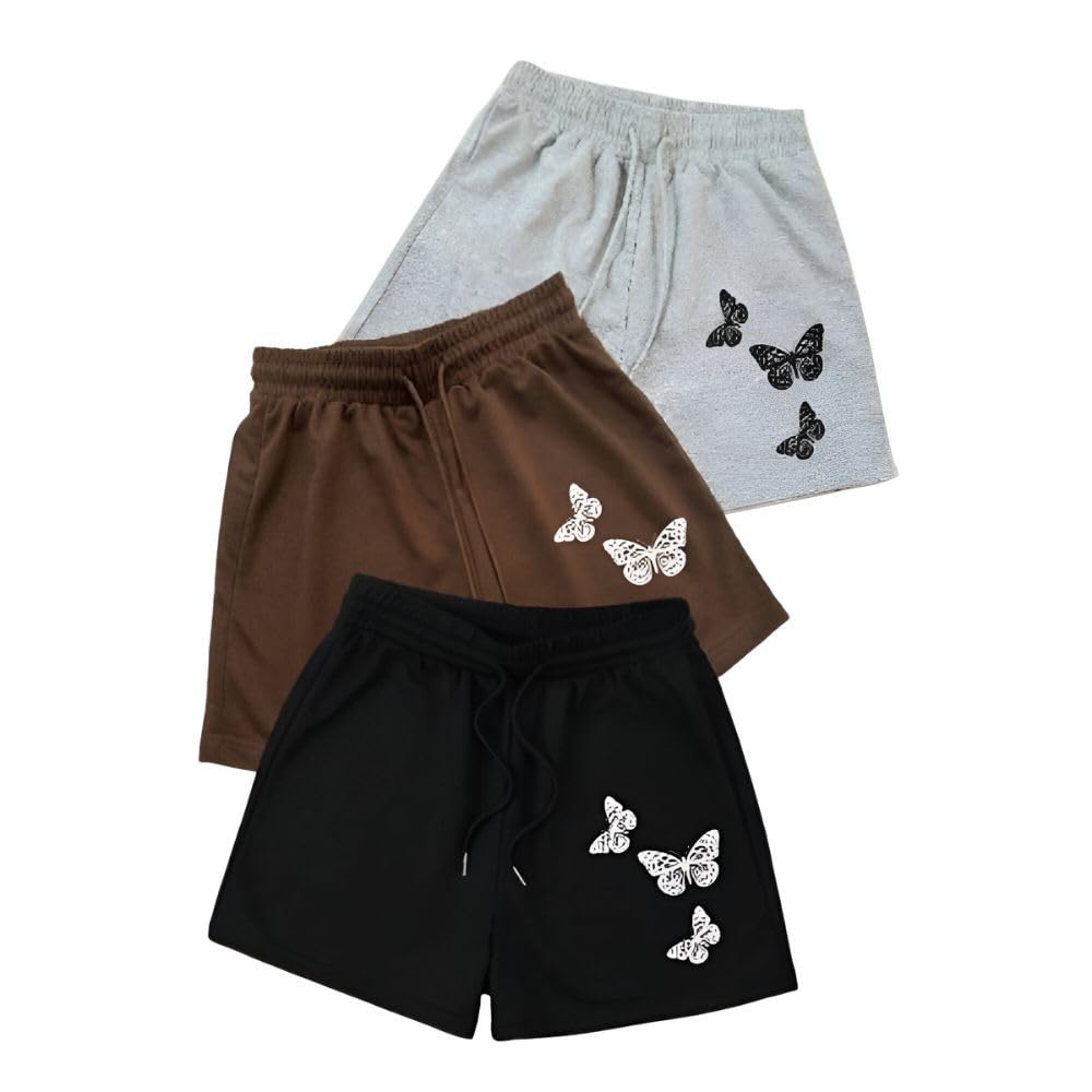 WATTO Relax Fit Shorts for Women - Black Grey Brown