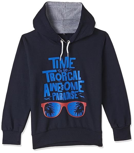T2F Boys Cotton Hooded Sweatshirt - Red, Navy, Royal Blue - Image 5