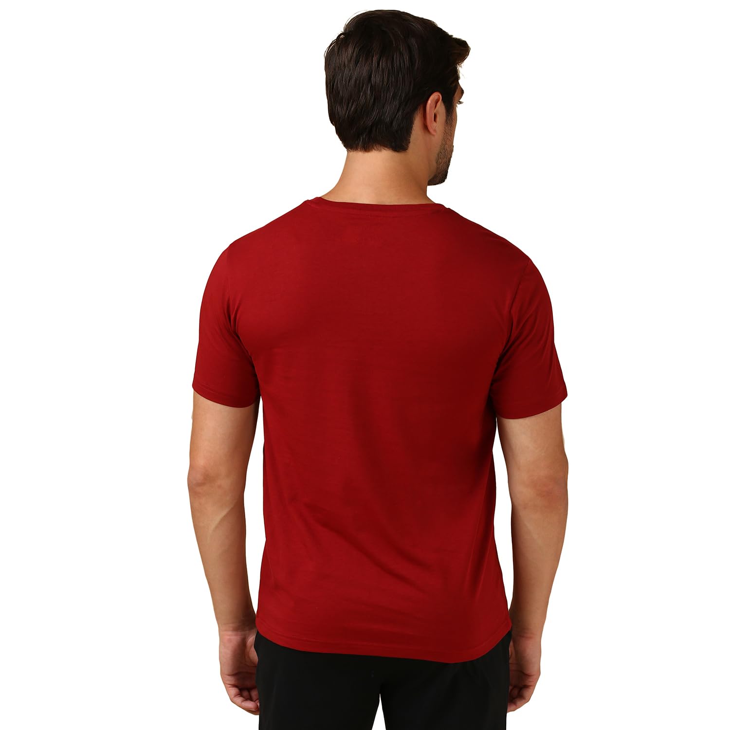 Van Heusen Men's Cotton Blend T-Shirt - Red - Image 2