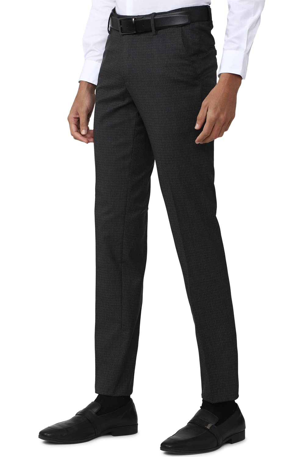 Peter England Men's Formal Trouser - Dark Grey - Image 3