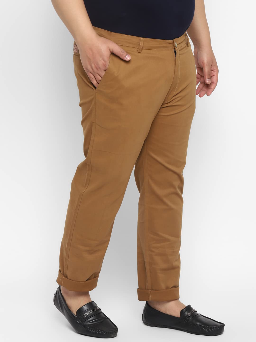Urbano Men's Dark Khaki Chinos - Image 4