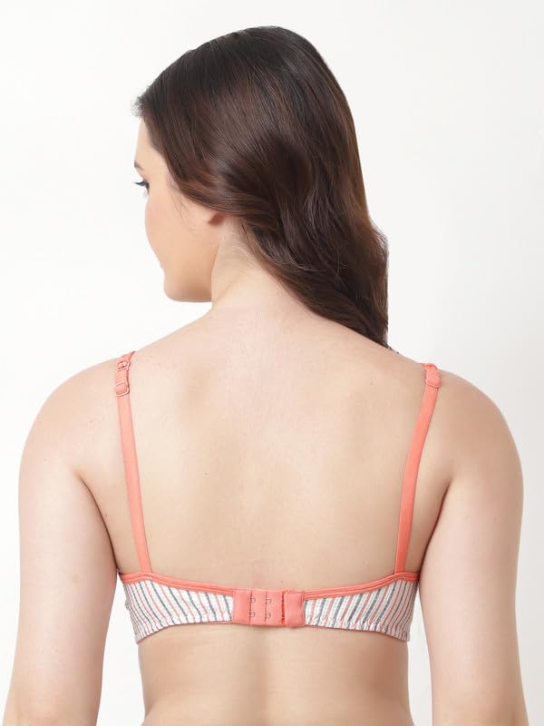 ESOROUCHA Women's Cotton T-Shirt Bra - White - Image 3