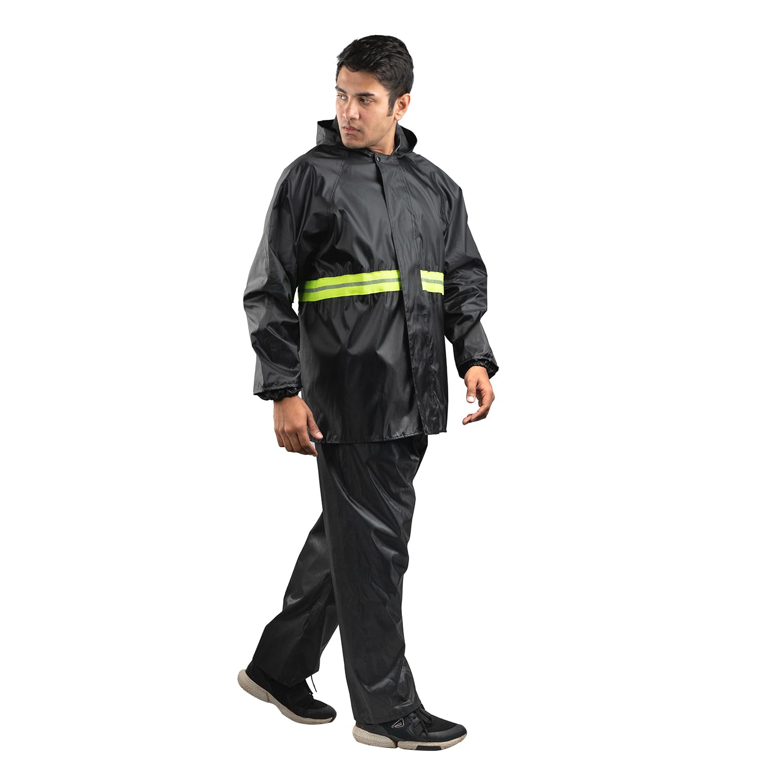 Bloomingdale Waterproof Bike Raincoat for Men - Black