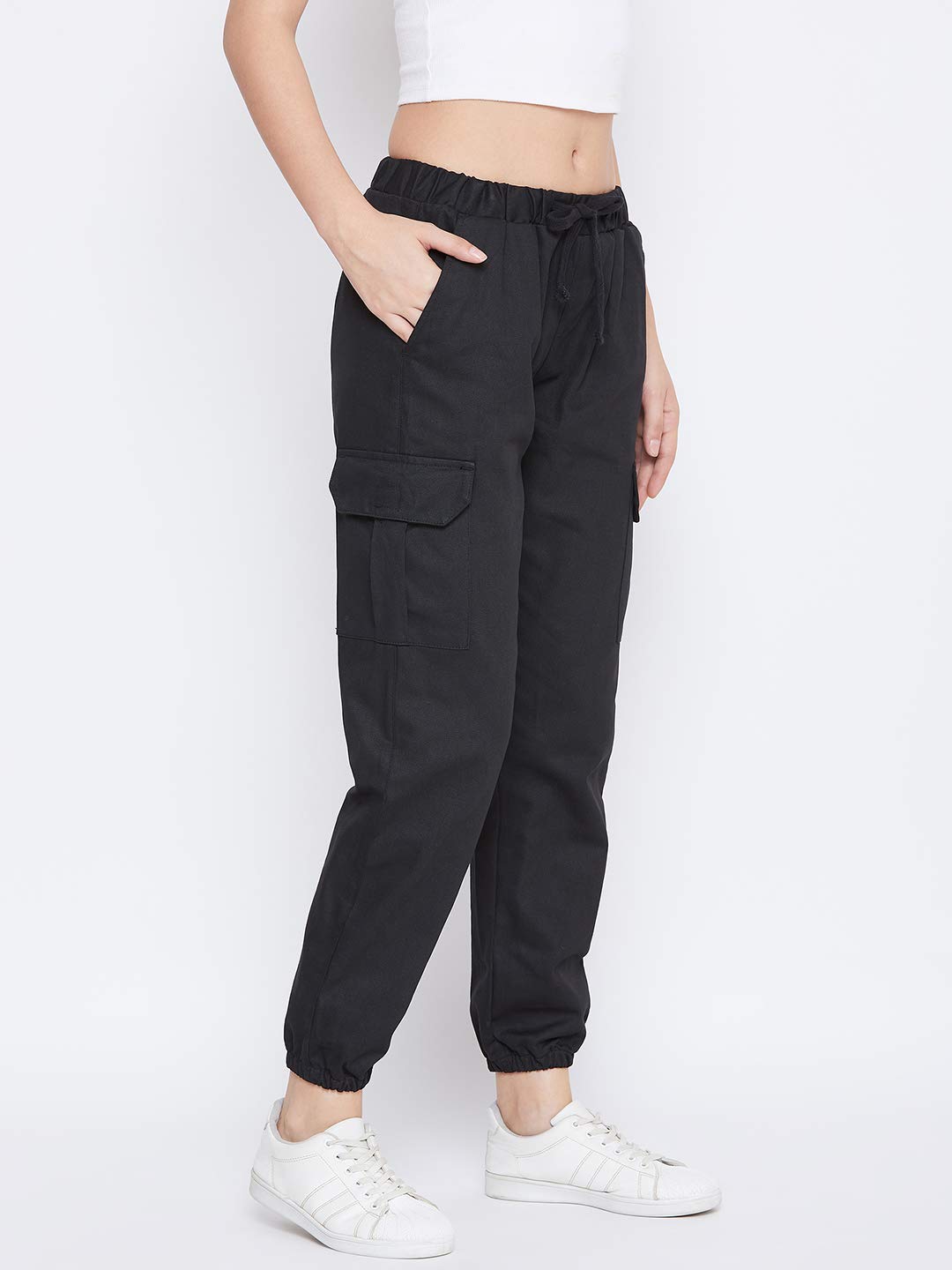 Q-rious Women's Relaxed Mid Rise Pants - Black - Image 4