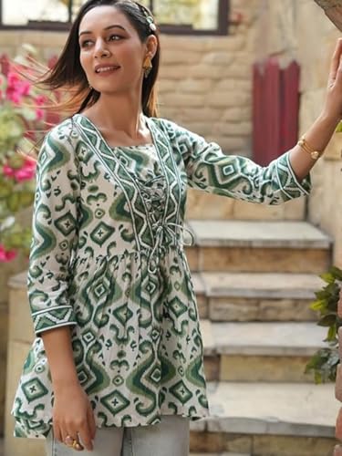 Leriya Fashion Western Top for Women - Rayon Print - Image 3