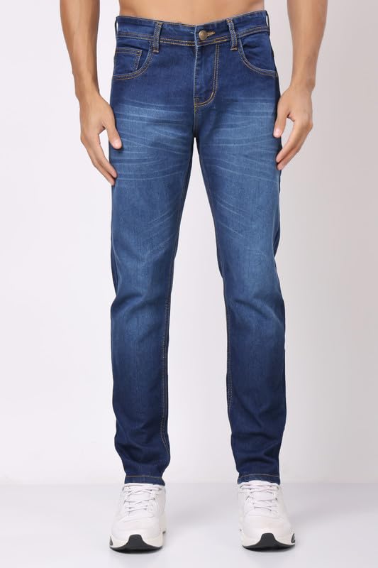 London Hills Men Low Rise Jeans - Dark Blue - Image 4