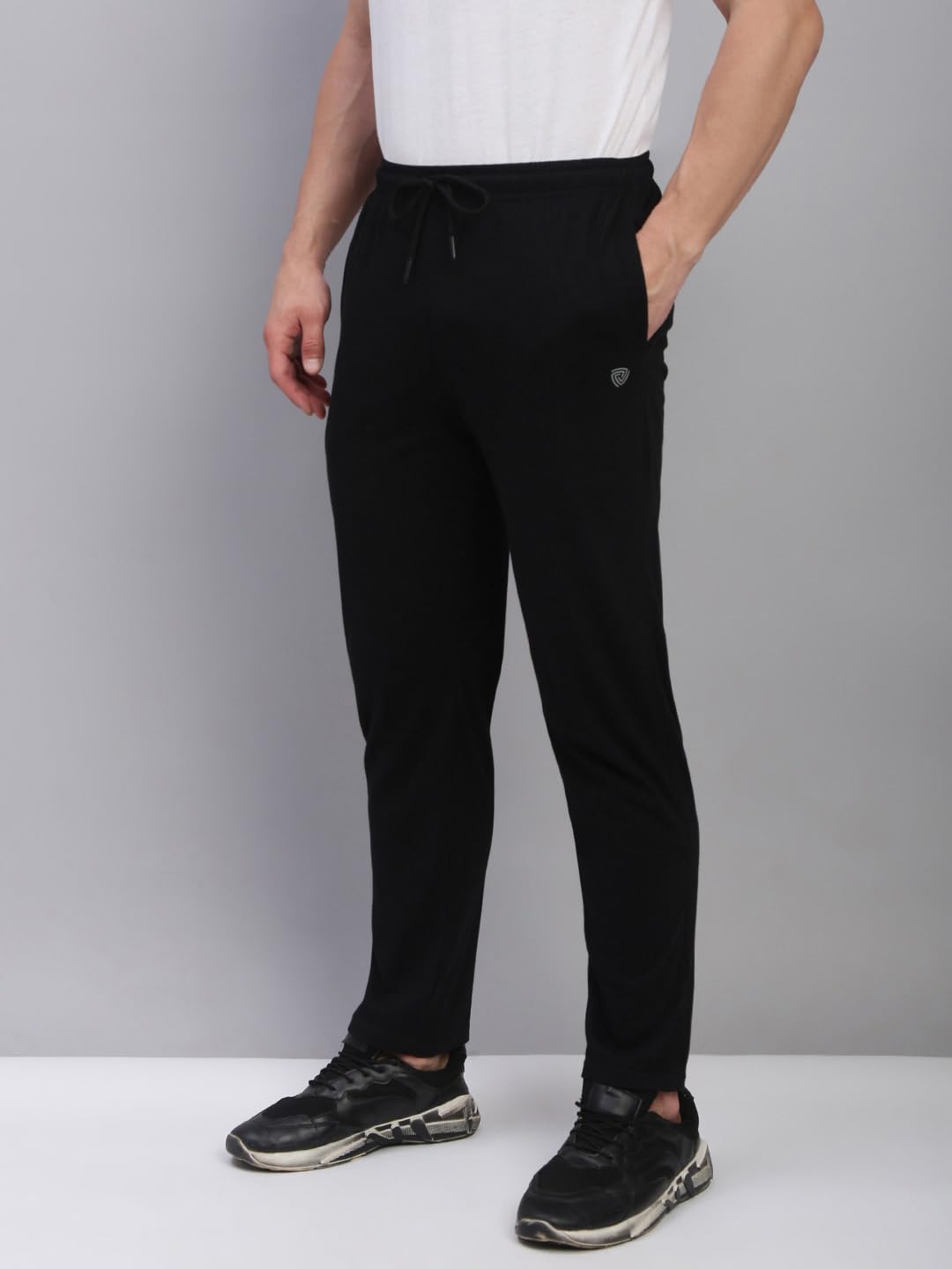 Lux Cozi Men's Solid Cotton Trackpant - Black - Image 5