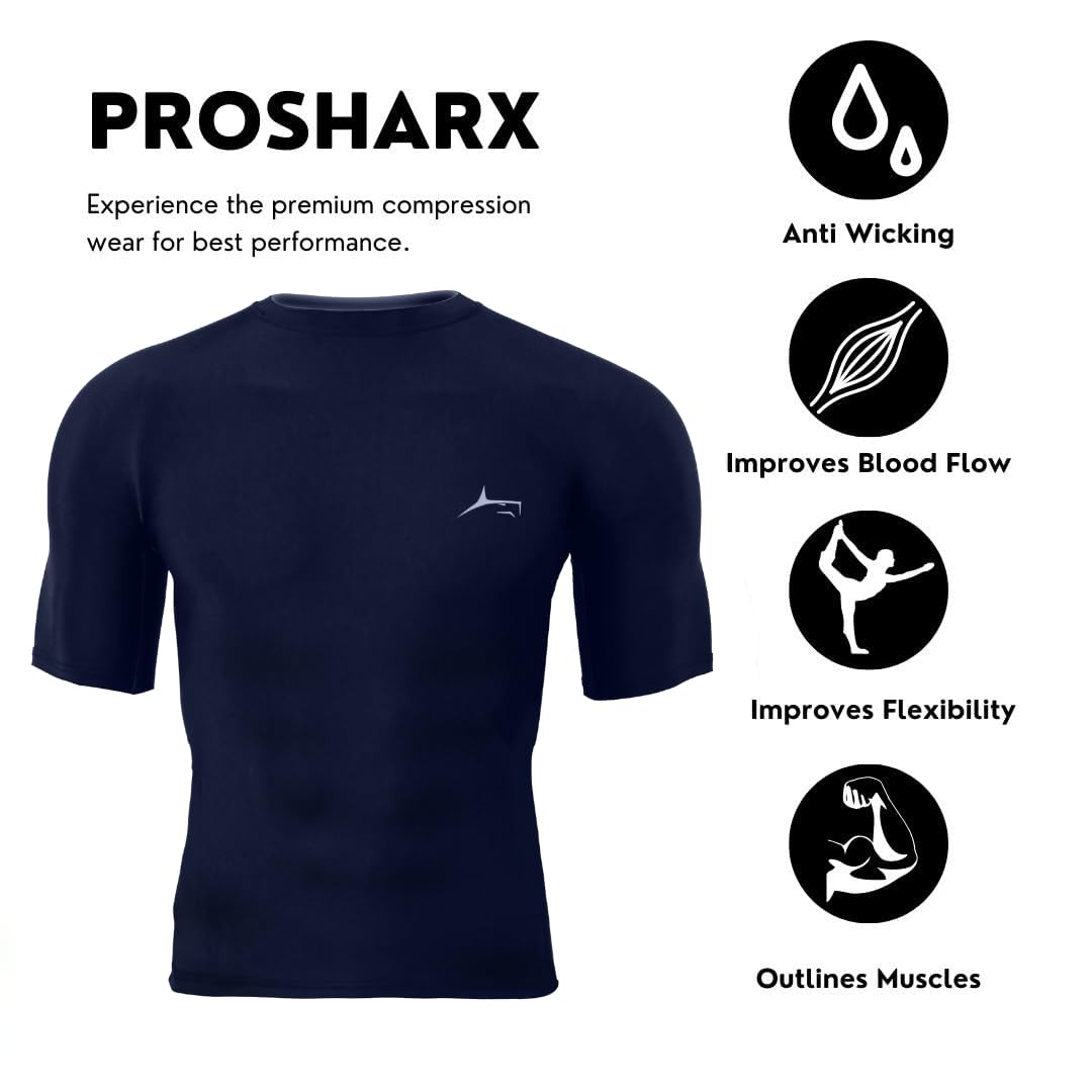 PROSHARX Men's Compression T-Shirt - Blue - Image 3